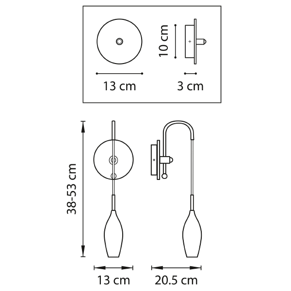 Настенное бра Lightstar Pentola 803520