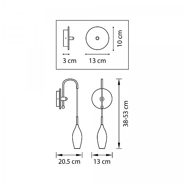 Настенное бра Lightstar Pentola 803520