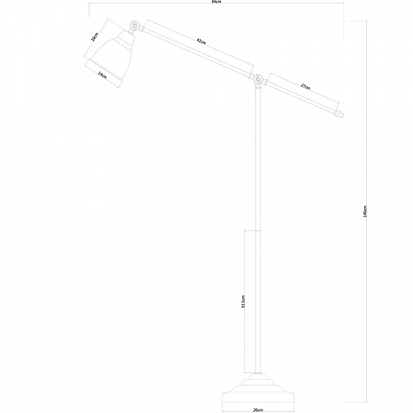 Торшер Arte Lamp A2054PN-1AB