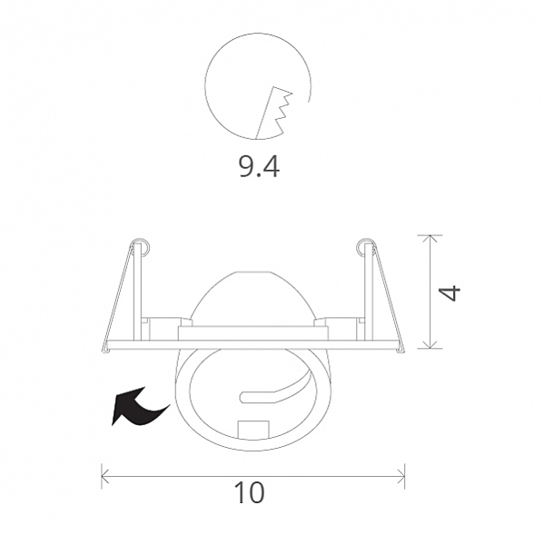 Встраиваемый светильник Arte Lamp A4009PL-1WH