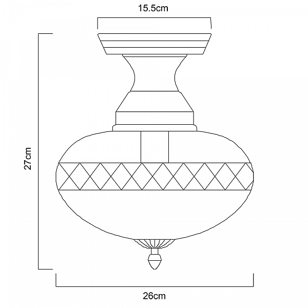 Светильник потолочный Arte Lamp Faberge A2303PL-1SG