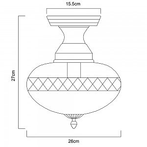 Светильник потолочный Arte Lamp Faberge A2303PL-1SG