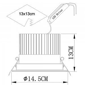 Встраиваемый светильник Arte Lamp Apertura A3315PL-1WH