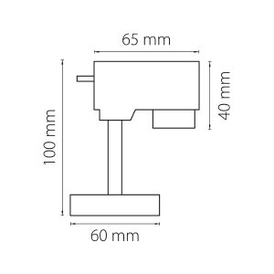 Трековое крепление с 1-фазным адаптером к 21443х/21448x Lightstar Asta 592056