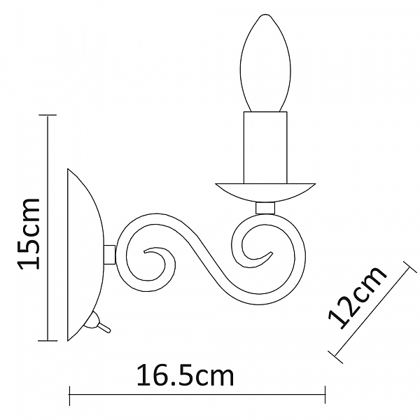 Настенное бра Arte Lamp Isabel A1129AP-1WH