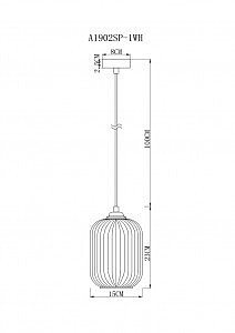 Светильник подвесной Arte Lamp Arwen A1902SP-1WH