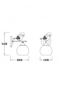 Настенное бра Arte Lamp Gemelli A2150AP-1WG