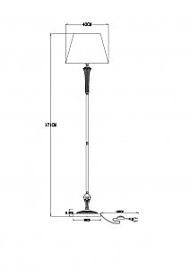 Торшер Arte Lamp Gracie A7301PN-1PB