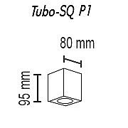 Накладной светильник TopDecor Tubo Tubo8 SQ P1 31