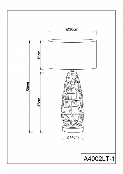 Настольная лампа Arte Lamp Taiyi A4002LT-1CC