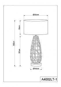 Настольная лампа Arte Lamp Taiyi A4002LT-1CC