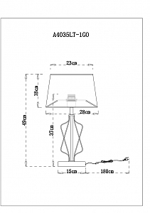 Настольная лампа Arte Lamp Fire A4035LT-1GO