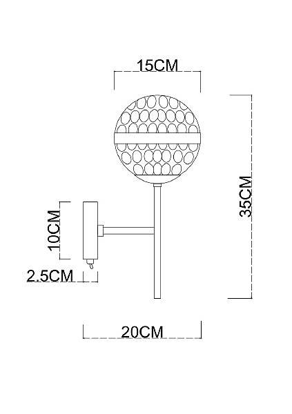 Настенное бра Arte Lamp Delacrua A7770AP-1PB