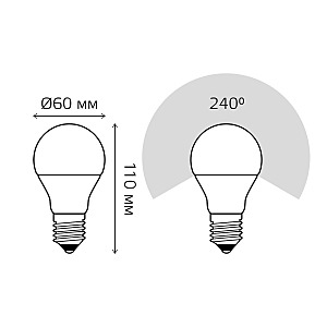 Светодиодная лампа Gauss Black А60/А70 102502310