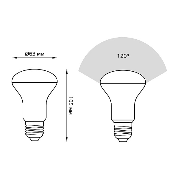 Светодиодная лампа Gauss Black R39/R50/R63 106002309