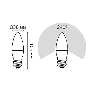 Светодиодная лампа Gauss Elementary Свеча 30210