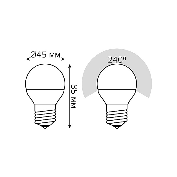 Светодиодная лампа Gauss Elementary Шар 53232