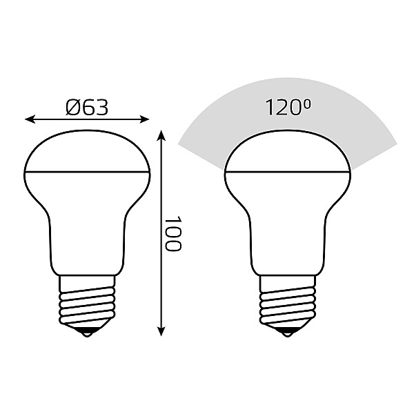 Светодиодная лампа Gauss Elementary R39/R50/R63 63218