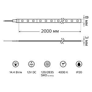 LED лента Gauss Basic BT081