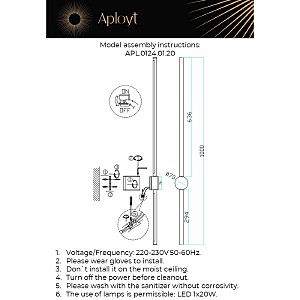 Настенный светильник Aployt Gabi APL.0124.01.20