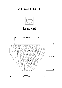 Потолочная люстра Arte Lamp Ella A1054PL-6GO