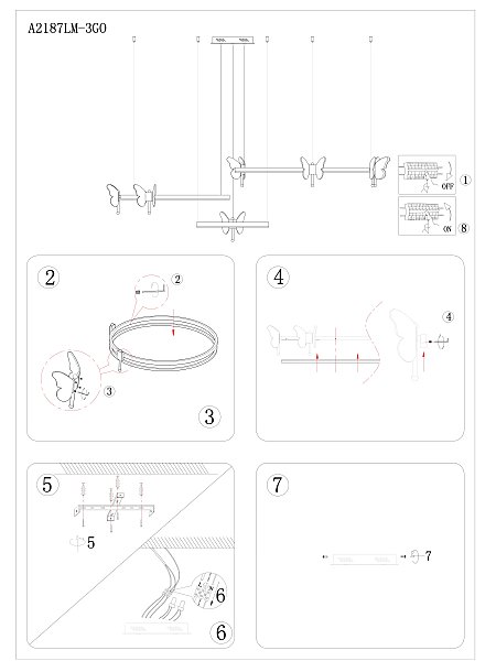 Подвесная люстра Arte Lamp Darcy A2187LM-3GO