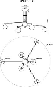 Потолочная люстра MyFar Stacy MR1012-6C