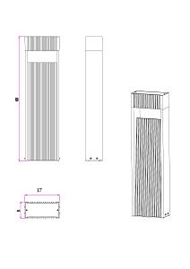 Уличный наземный светильник Arte Lamp Arneb A2148PA-1BK