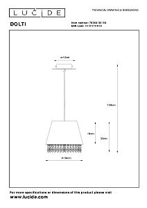 Светильник подвесной Lucide Dolti 78368/30/30