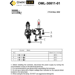 Настенное бра Omnilux Catanzaro OML-30811-01