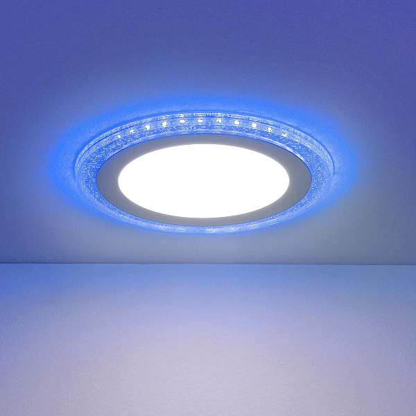 Встраиваемый светильник Elektrostandart DLR024 10W 4200K подсветка Blue