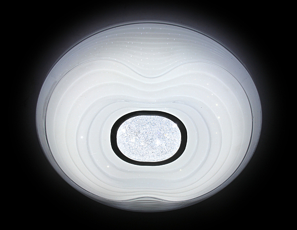 Потолочный светодиодный светильник Ambrella Orbital Crystal Sand FS1235 WH 72W D490