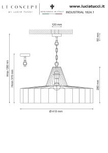 Светильник подвесной Lucia Tucci Industrial INDUSTRIAL 1824.1