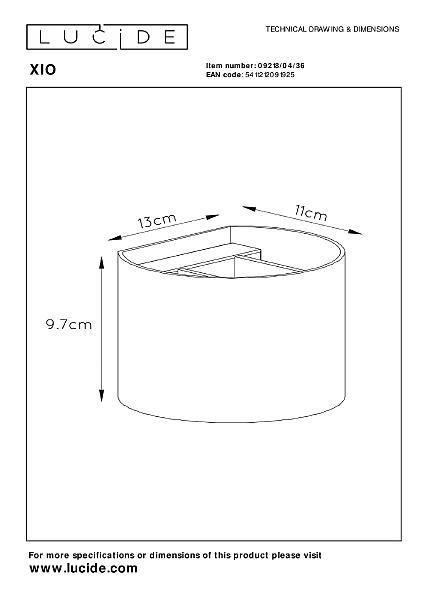 Настенное бра Lucide Xio 09218/04/36