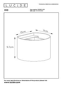Настенное бра Lucide Xio 09218/04/36