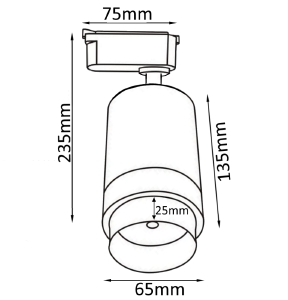 Трековый светильник Crystal Lux Clt 0.11 CLT 0.31 008 15W BL