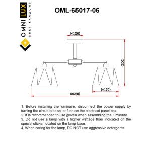 Потолочная люстра Omnilux Rapallo OML-65017-06