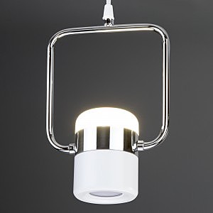Светильник подвесной Elektrostandard Oskar 50165/1 LED хром/белый
