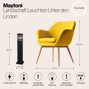 Уличный наземный светильник Maytoni Unter den Linden O578FL-01B