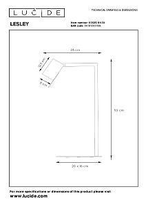Настольная лампа Lucide Lesley 03525/01/30
