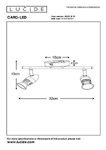 Светильник спот Lucide Caro-Led 13955/10/12