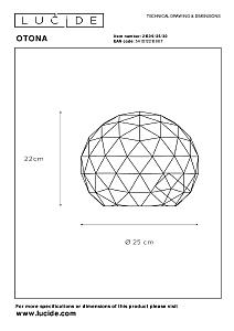 Декоративная лампа Lucide Otona 21509/25/30