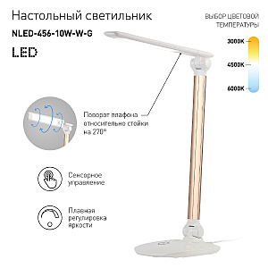 Офисная настольная лампа ЭРА NLED-456-10W-W-G