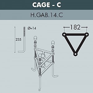 Столб фонарный уличный Fumagalli Rut E26.202.R21.AXF1R