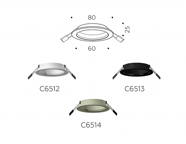 Корпус светильника встраиваемый для насадок D60mm Ambrella Diy Spot C6513