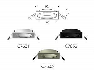 Корпус светильника встраиваемый для насадок D70mm Ambrella Diy Spot C7632