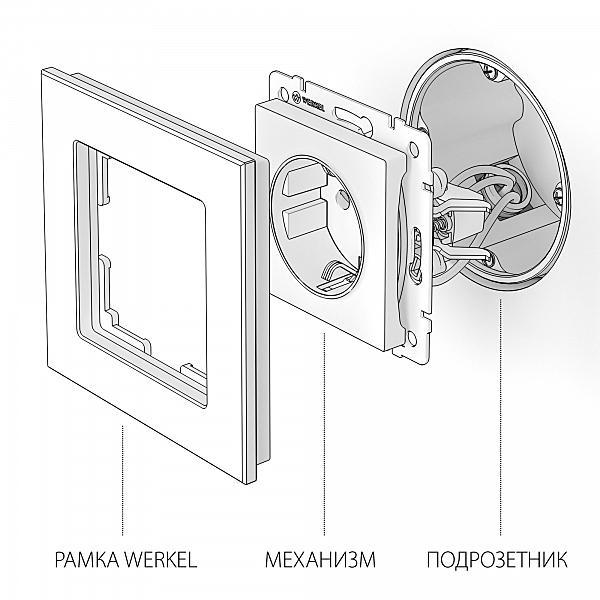 Розетка Werkel W1171011/ Розетка с заземлением (шампань)