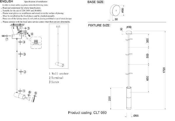 Плафон Crystal Lux Clt 060 CLT 060_00 COP