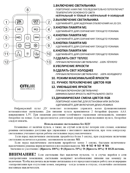 Светильник потолочный Citilux Симпла CL714K480G