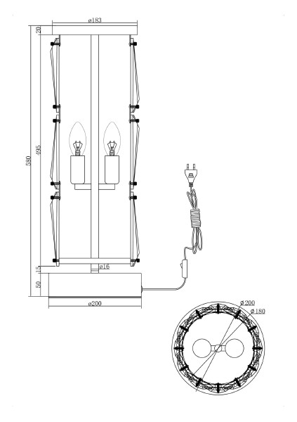 Настольная лампа Maytoni Puntes MOD043TL-02G